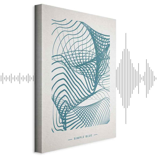 Quadro - Simple Blue (1 Part) Vertical