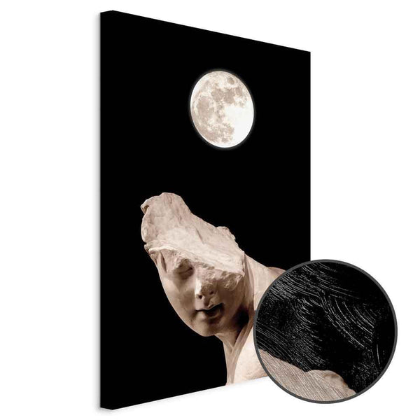 Quadro - Moon and Statue (1 Part) Vertical