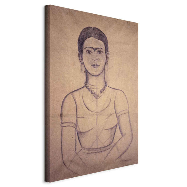 Quadro - Frida Kahlo – Self-Portrait, 1929 (charcoal drawing)