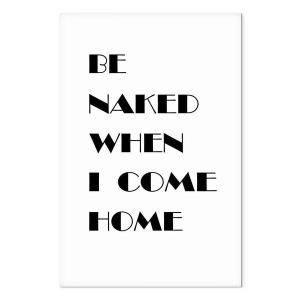Quadro - Homecoming (1-part) - Black and White English Inscriptions