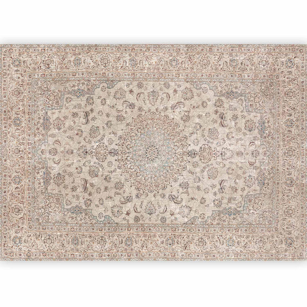 Carta da parati - Sand carpet - worn Persian carpet with rich decorative motifs