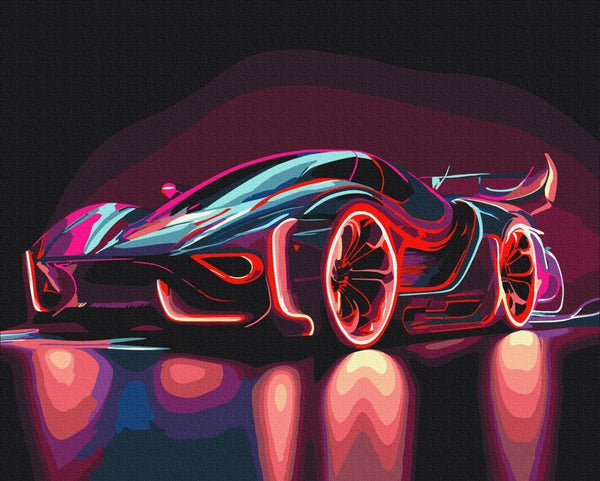 Quadro fai da te - Neon car