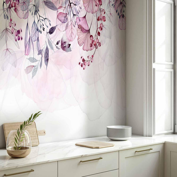 Carta da parati - Foggy Nature - Pink