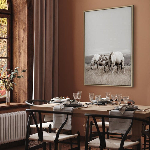 Quadro - White Horses (1 Part) Vertical