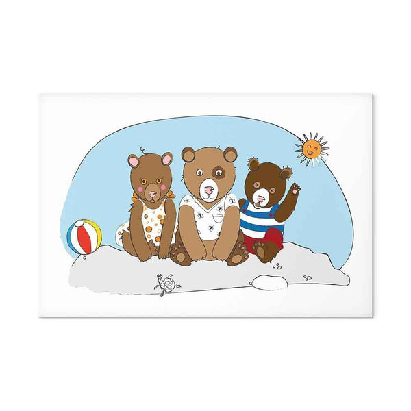 Quadro - Teddy Bears on the Beach (1 Part) Wide