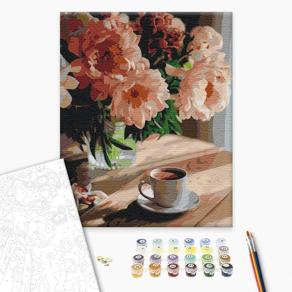 Quadro fai da te - Coffee with the aroma of peonies