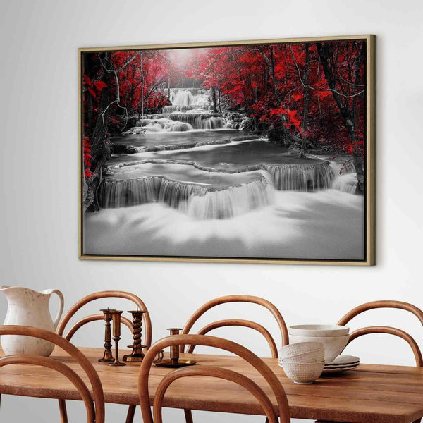 Quadro - Cascade of Thoughts (1 Part) Wide Red