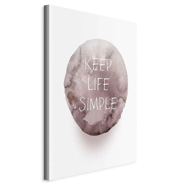 Quadro - Keep Life Simple (1 Part) Vertical