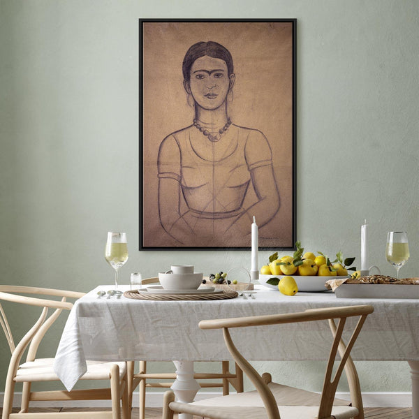Quadro - Frida Kahlo – Self-Portrait, 1929 (charcoal drawing)