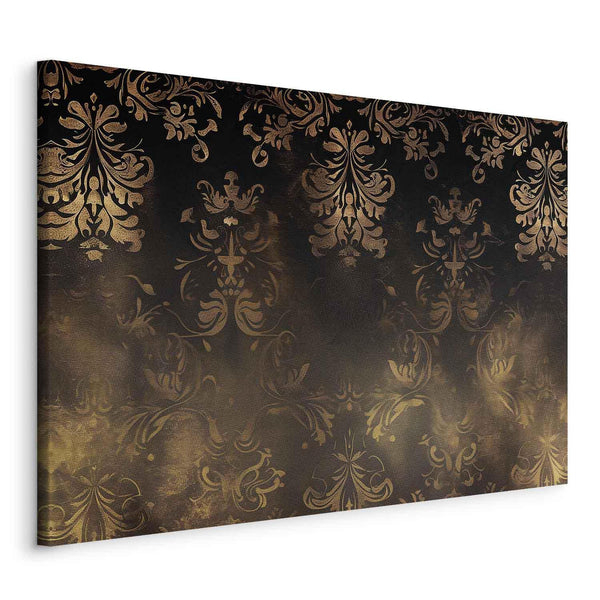 Quadro - Baroque Ornaments in Patinated Gold and Browns: Retro Motif
