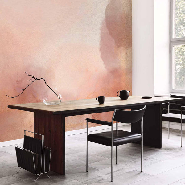 Carta da parati - In pink clouds – soft textures in peach-pink hues