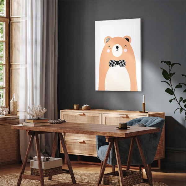 Quadro - Teddy Bear in Bow Tie (1 Part) Vertical