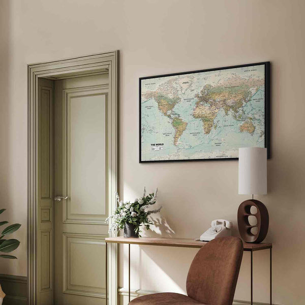 Quadro - World Map: Beautiful World