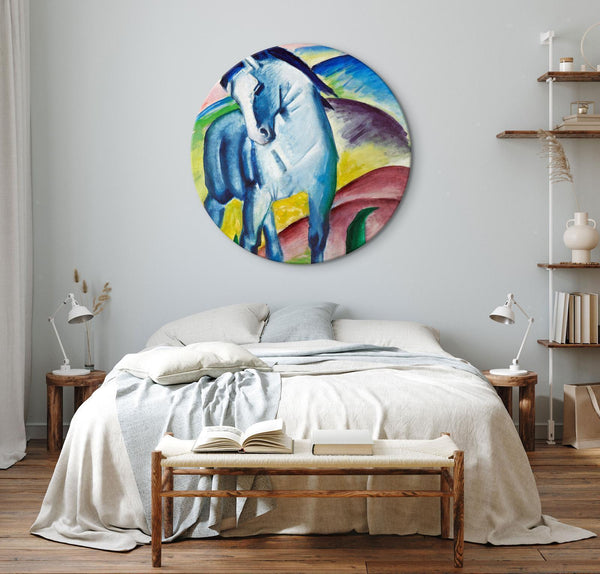 Quadro rotondo - Franz Marc – Blue Horse