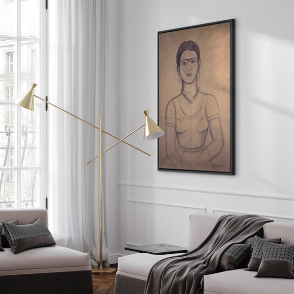 Quadro - Frida Kahlo – Self-Portrait, 1929 (charcoal drawing)