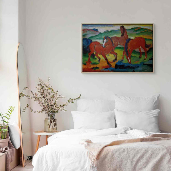 Quadro - Franz Marc – The Red Horses (Grazing Horses IV)