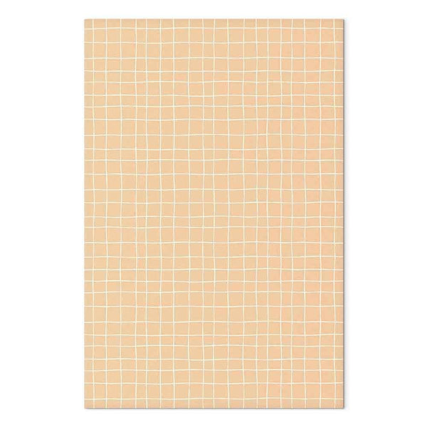Quadro - Waving Lines - Creamy Grid on a Noisy Pastel Background