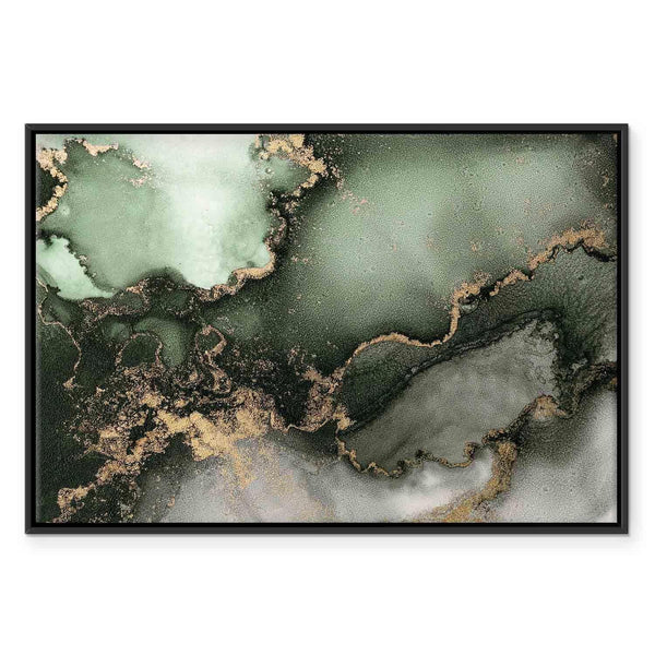 Quadro - Green watercolour - abstraction inspired by the structure of marble