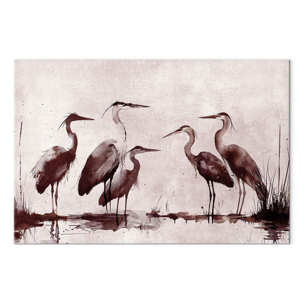Quadro - Herons painted with ink