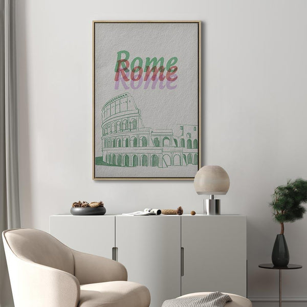 Quadro - Rome in Watercolours (1 Part) Vertical