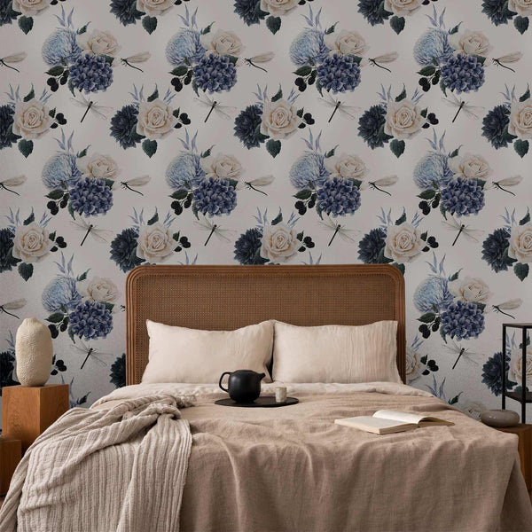 Tappezzeria murale - Roses and Hydrangeas