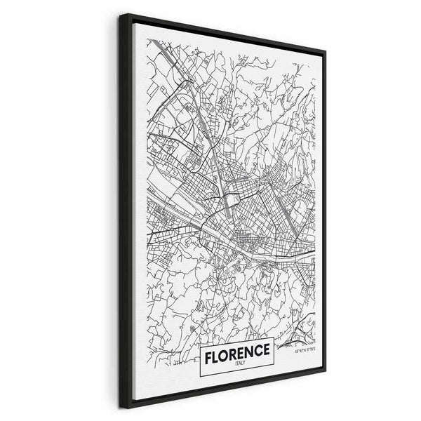 Quadro - Florence Map (1 Part) Vertical