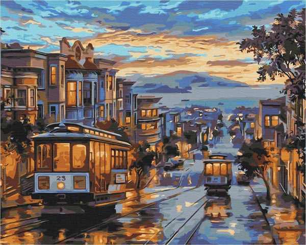 Quadro fai da te - A city painted with rain