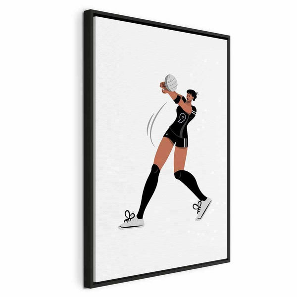 Quadro - Female Volleyball Player Illustration