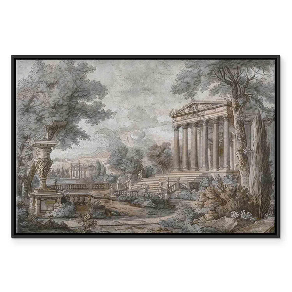 Quadro - Temple on a hill - Greek architecture in subdued colours