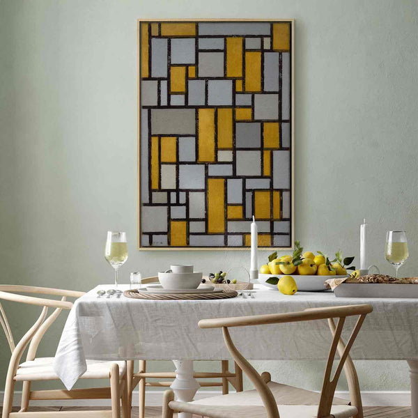 Quadro - Piet Mondrian – Composition with grid 9