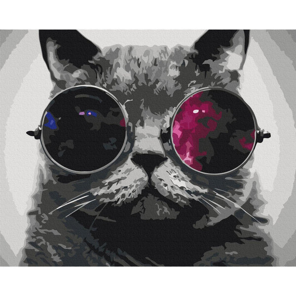 Quadro fai da te - Cat With Glasses