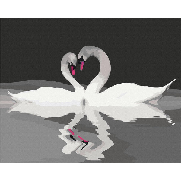 Quadro fai da te - Swan Couple