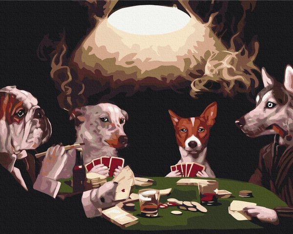 Quadro fai da te - Doggy poker players