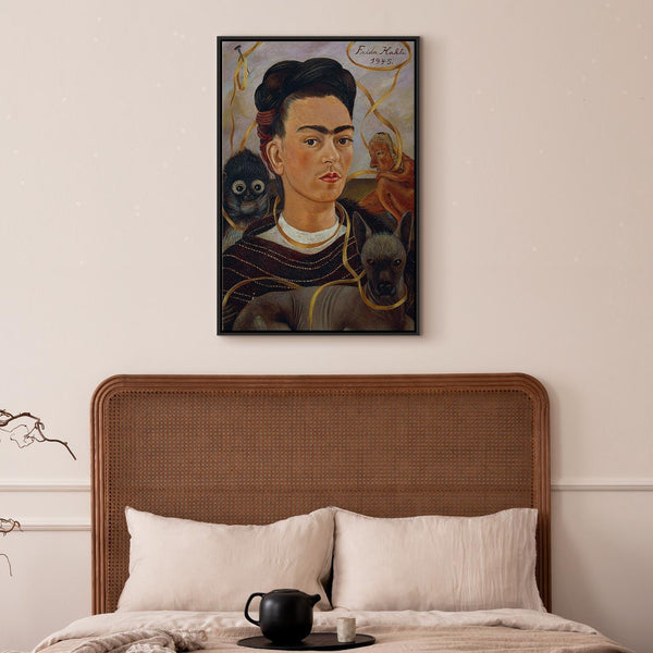 Quadro - Frida Kahlo – Self-Portrait with Changuito