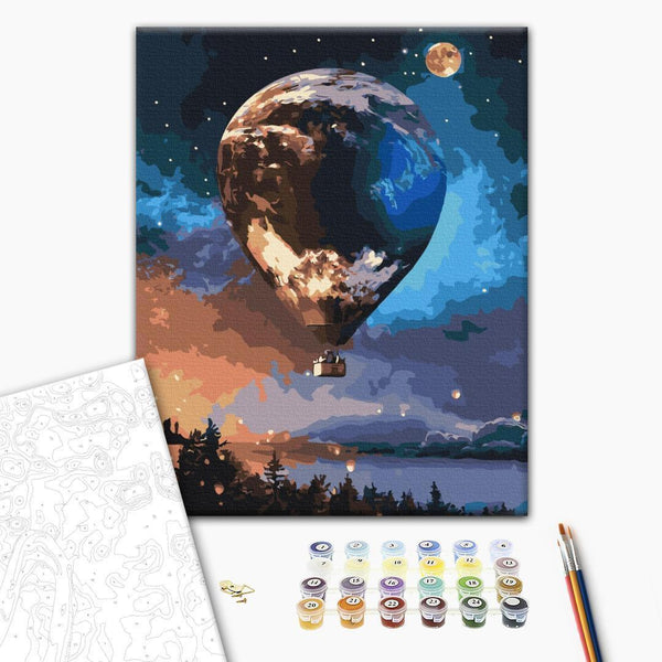 Quadro fai da te - Flight in an extraordinary balloon