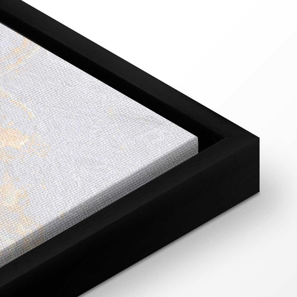 Quadro - White stone – elegant marble with golden reflections