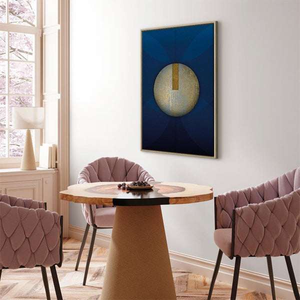 Quadro - In the Shadow of Classic Blue (1-part) - Golden Circle in Abstraction