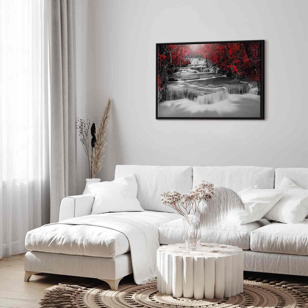 Quadro - Cascade of Thoughts (1 Part) Wide Red