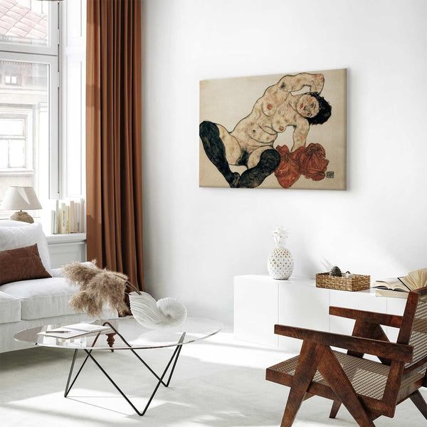 Quadro - Egon Schiele – Liegender Akt mit gelbem Handtuch