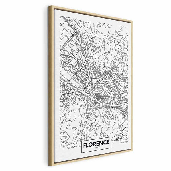 Quadro - Florence Map (1 Part) Vertical