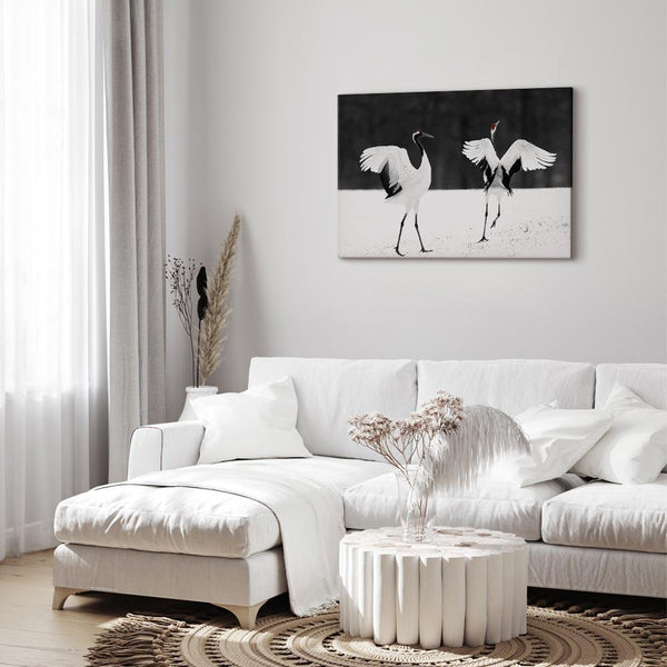 Quadro - Dancing Cranes (1 Part) Wide