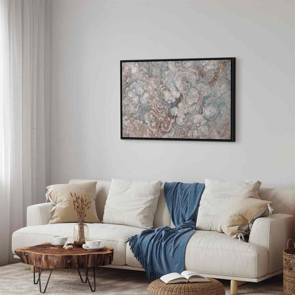 Quadro - Marble flowers – natural stone structure in pastel colours