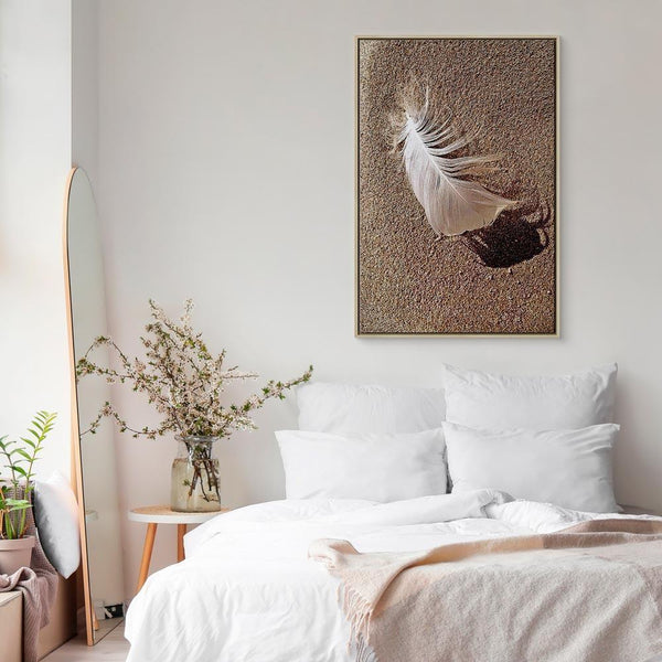 Quadro - Feather on the Sand (1 Part) Vertical