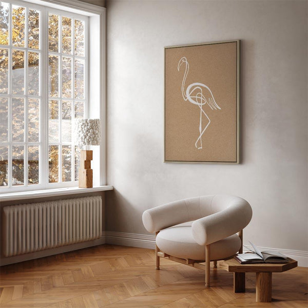 Quadro - White Flamingo (1 Part) Vertical