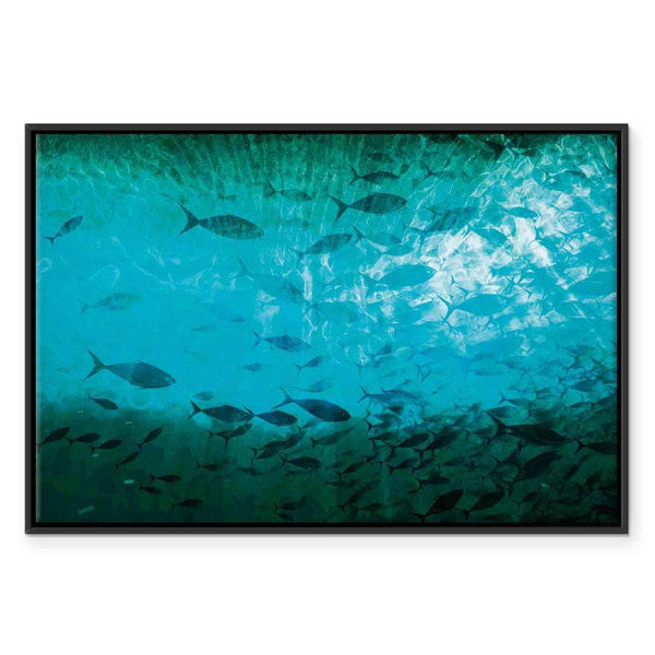 Quadro - A shoal of dark fish