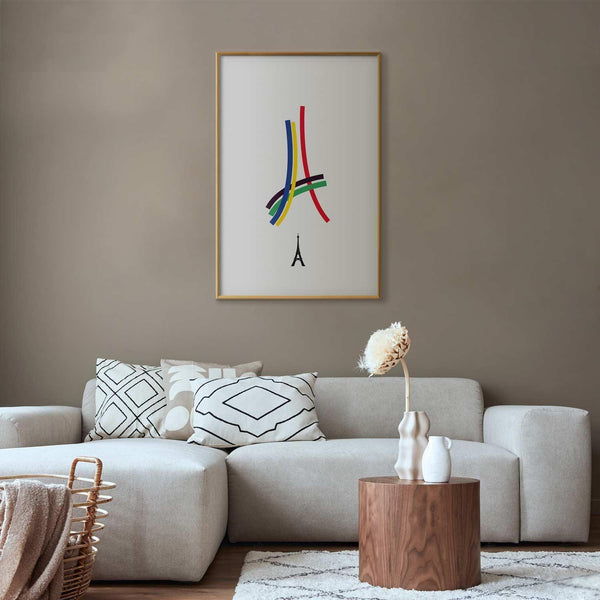 Poster - Eiffel Tower - Colored Graphic - Abstraction