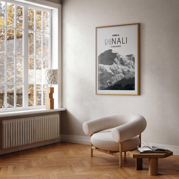 Poster - Majestic mountain peak Denali mountain crown mountain landscape