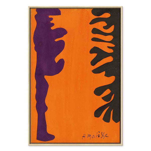 Quadro - Henri Matisse – Black and Violet Arabesques on Orange