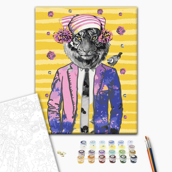 Quadro fai da te - Tiger in Hat