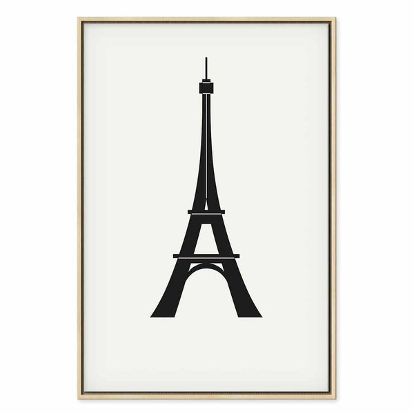 Quadro - Eiffel Tower Simple Graphics in Black and White